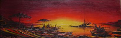 GENDRE
Coucher de soleil asiatique
Huile...