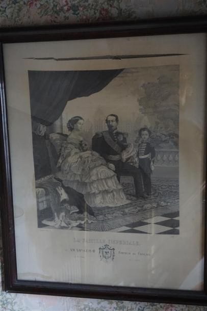 Lyon, vers 1860. Famille impériale. Soie...
