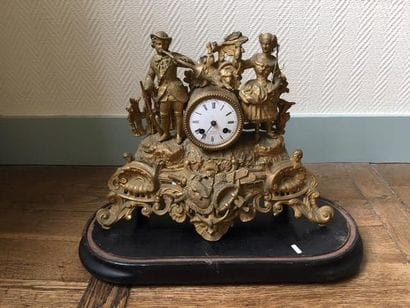Pendule en régule, XIXe siècle