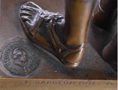 Statuette en bronze, F. Barbedienne représentant...