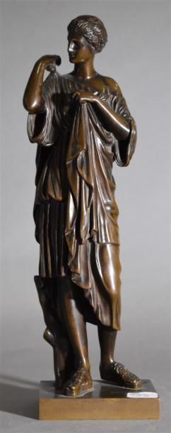 Statuette en bronze, F. Barbedienne représentant...