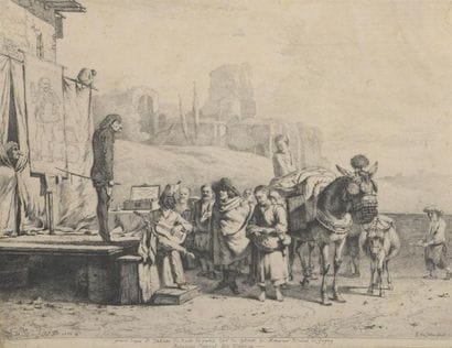 D'après Jean Jacques de Boissieu
Les comédiens...