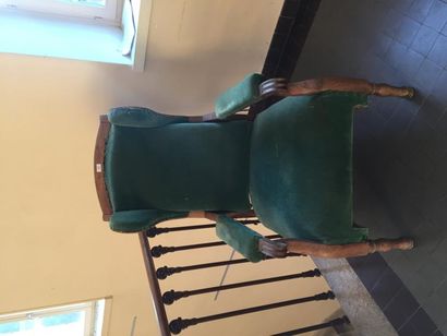 Fauteuil voltaire à oreilles du milieu du...