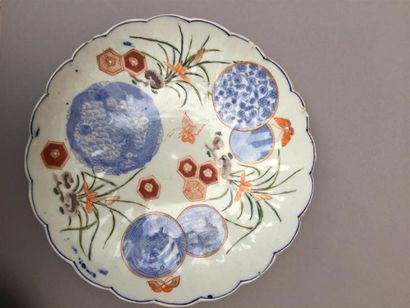 Quatre assiettes en porcelaine d'exportation
Chine,...