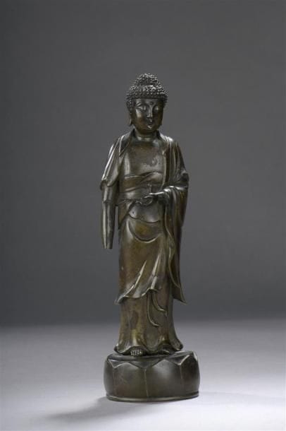 STATUETTE DE BOUDDHA en bronze
Chine, XIXe...