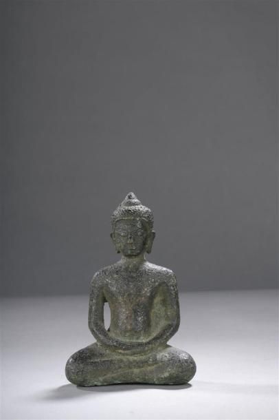 STATUETTE DE BOUDDHA en bronze
Cambodge,...