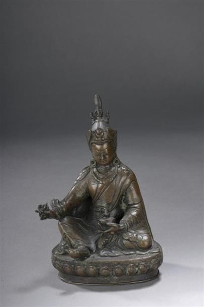 STATUETTE DE PADMASAMBHAVA en bronze
Tibet,...