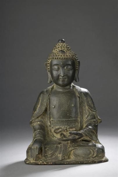STATUE DE BOUDDHA en bronze
Chine, époque...