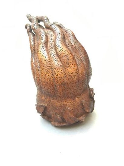 BOITE COUVERTE en bambou sculpté
Chine, XIXe...