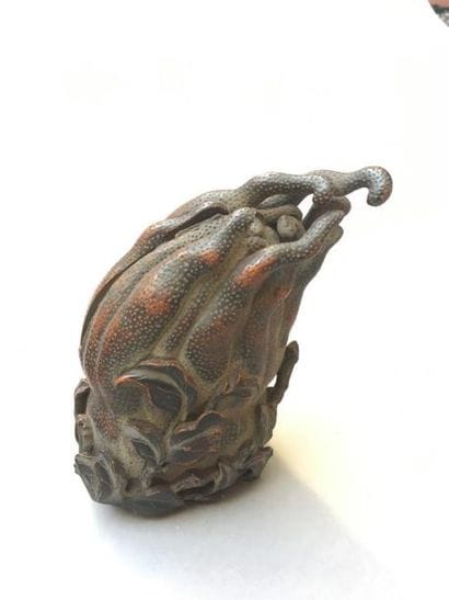 BOITE COUVERTE en bambou sculpté
Chine, XIXe...