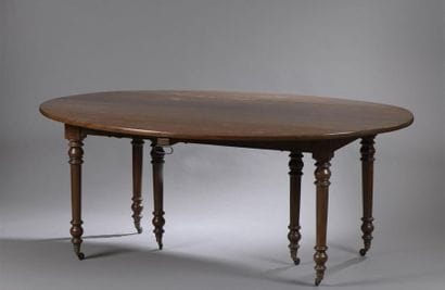Table en acajou et placage d'acajou, milieu...