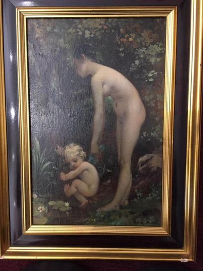 Gustave PINEL
Jeune femme nue et enfant au...