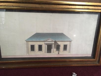 Ecole francaise du XIX è
Projet d'architecture
Aquarelle
21...