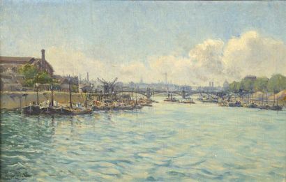 LANDEAU
Bord de Seine
Huile sur toile signée...