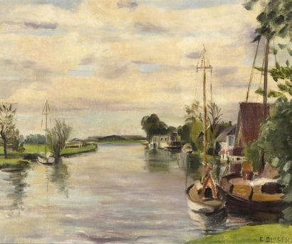 E BERGER
Bord de rivière
Huile sur panneau...