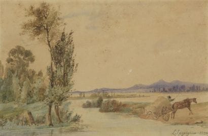 Henri HARPIGNIES (1819-1916)
Paysage à la...