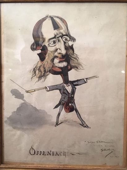 Gaston BETHUNE (1857-1897)
Portrait d'Offenbach...
