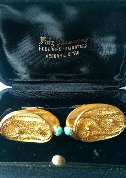 Faiz Mouawad.
Paire de boutons de manchette...