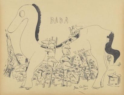 Jean COCTEAU (1889-1963)
DADA
Reproduction 
26...