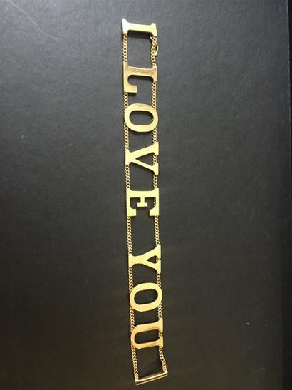 Bracelet souple en or jaune 18K (750 millièmes)...