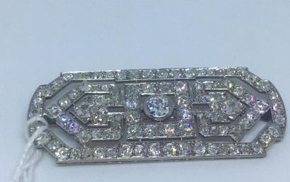 Broche en platine (925 ) et or blanc (750...