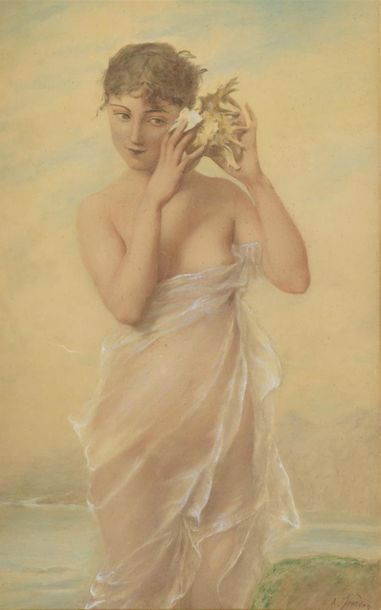 Adolphe JOURDAN(1825-1889)
Jeune fille à...