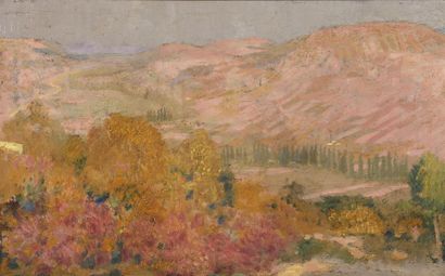 Maurice Denis vers 1901
Paysage de Vézelay
Huile...