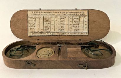 Metal and brass trebuchet in its box