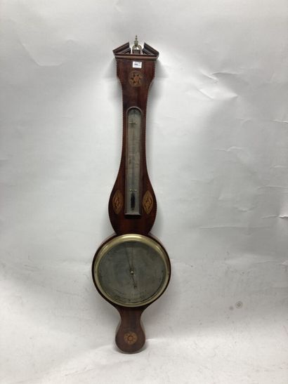 Mahogany and mahogany veneer Bury barometer
English...