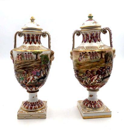 Naples style, late 19th century
Pair of polychrome...