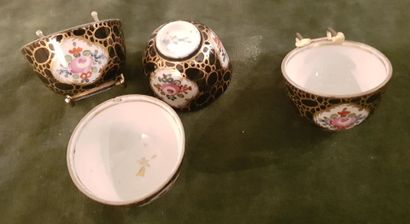 Porcelain lot including part of white coffee...