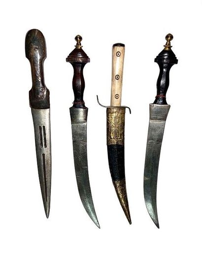 Four daggers from black Africa. 

Three S.F....