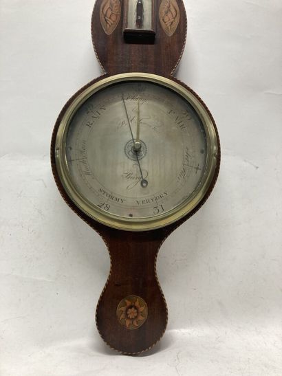 Mahogany and mahogany veneer Bury barometer
English...