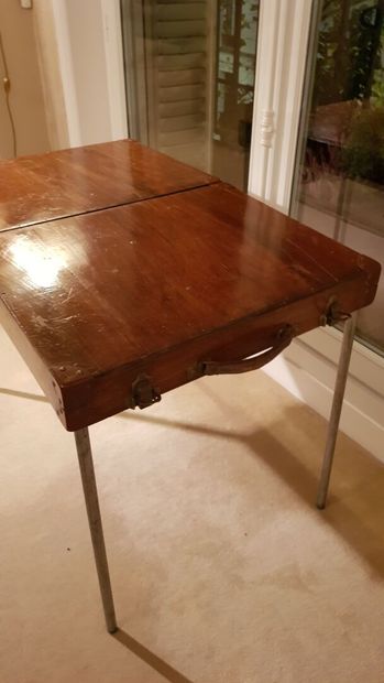 Mahogany picnic table case with removable...