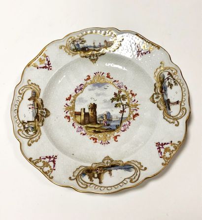KIND OF MEISSEN

Porcelain plate with landscapes...
