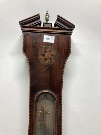 Mahogany and mahogany veneer Bury barometer
English...