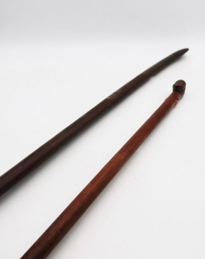 POLYNESIA
Cane with a man's head and a wooden...