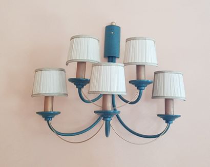 Pair of wall lights with 5 lights lacquered...