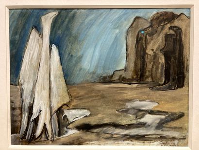 MODERN SCHOOL
 
Landscape with a Rock 
Oil...