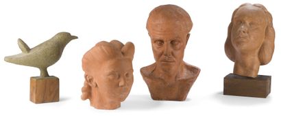 Fred SCHLATTER (XXe) 
Suite de quatre sculptures...