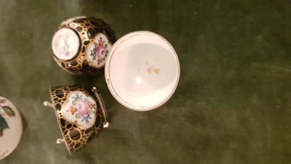Porcelain lot including part of white coffee...