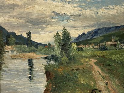 MODERN SCHOOL
The Valley...
Oil on canvas...