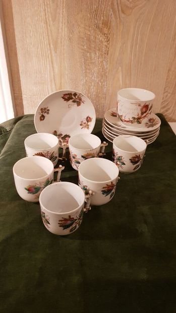 Porcelain lot including part of white coffee...
