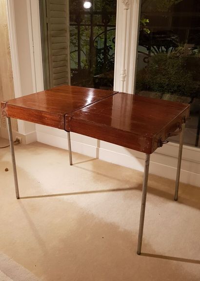 Mahogany picnic table case with removable...