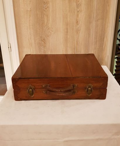 Mahogany picnic table case with removable...