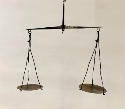 Metal and brass trebuchet in its box