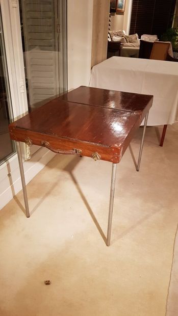 Mahogany picnic table case with removable...