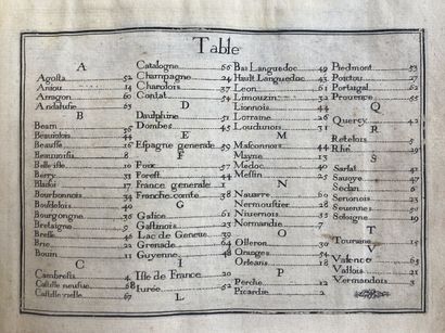TASSIN. Cartes generalles de toutes les provinces...