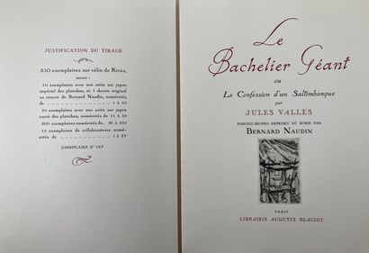 VALLES (Jules). Le bachelier géant. Paris,...