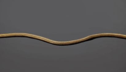 Collier en or jaune 18K 750‰, maille impératrice...